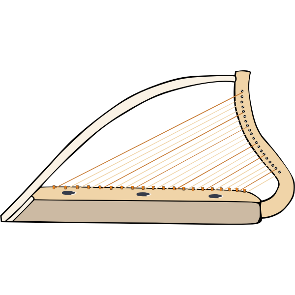 SVG Vector illustration of harp