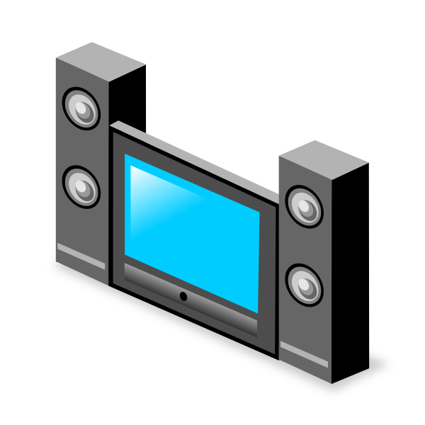 SVG Vector illustration of home media center