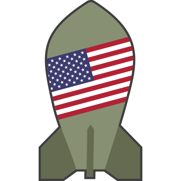 SVG Vector illustration of hypothetical American nuclear bomb