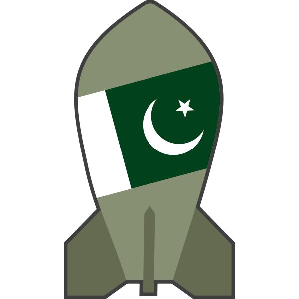 SVG Vector illustration of hypothetical Pakistani nuclear bomb