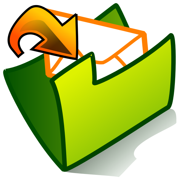 SVG Vector illustration of incoming e-mail folder icon