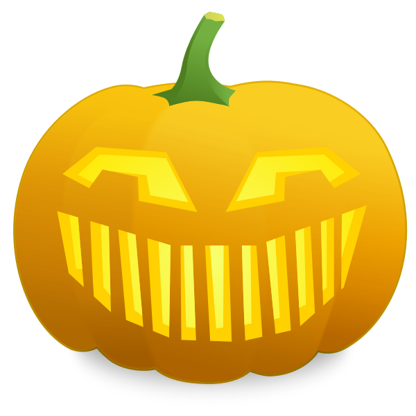 SVG Vector illustration of jack-o-lantern scary