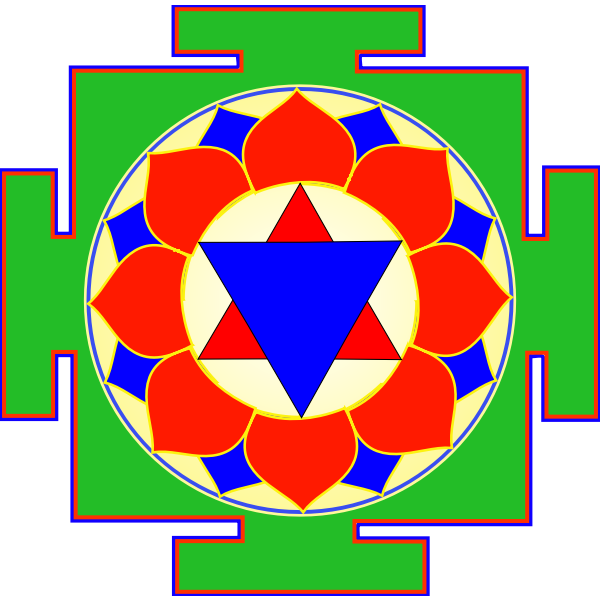 SVG Vector illustration of Krishna Yantra