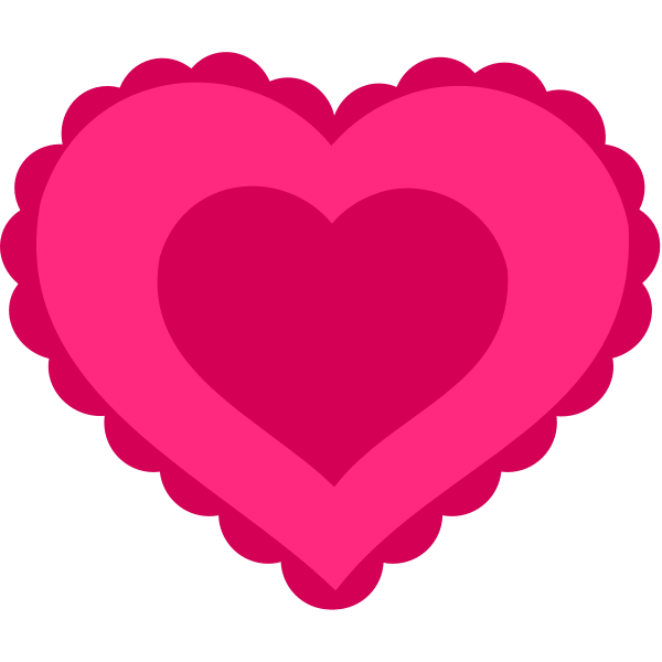 SVG Vector illustration of lacy heart