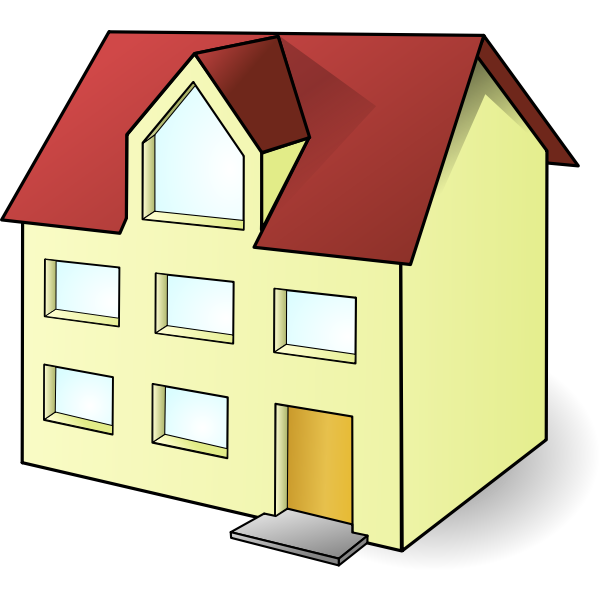 SVG Vector illustration of large family detached home