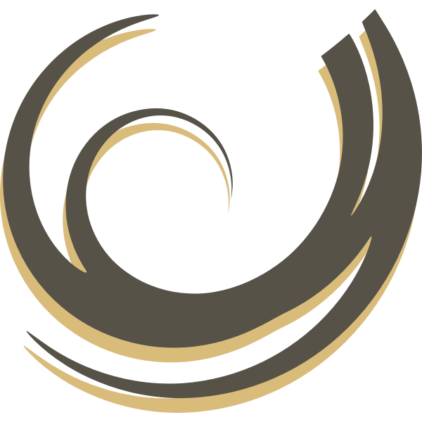 SVG Vector illustration of large golden swirl