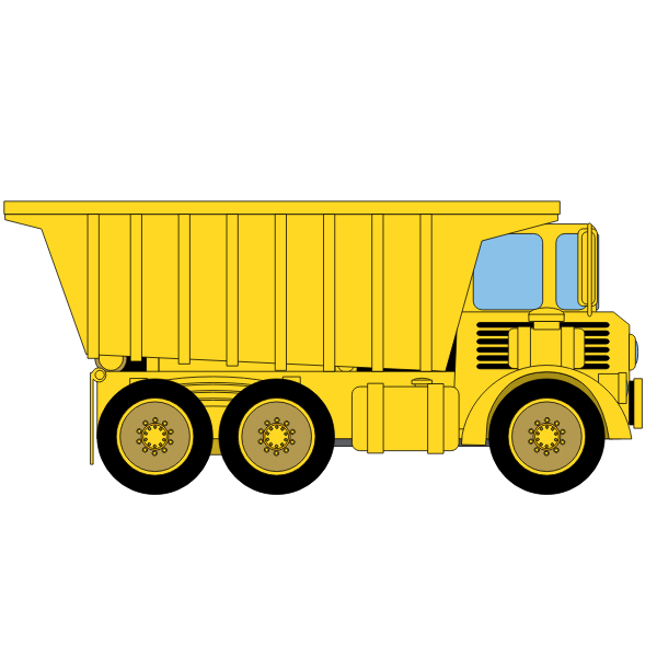 SVG Vector illustration of large mining truck