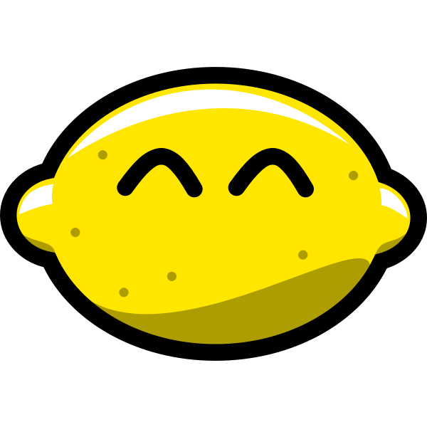 SVG Vector illustration of lemon smiling at you