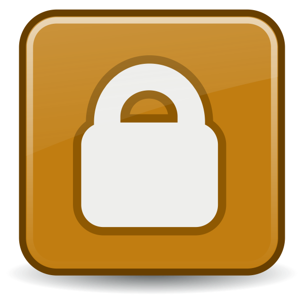 SVG Vector illustration of locked file PC icon