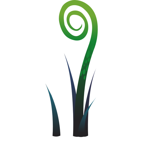 SVG Vector illustration of low growing blue and green plants