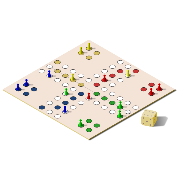 SVG Vector illustration of ludo board game