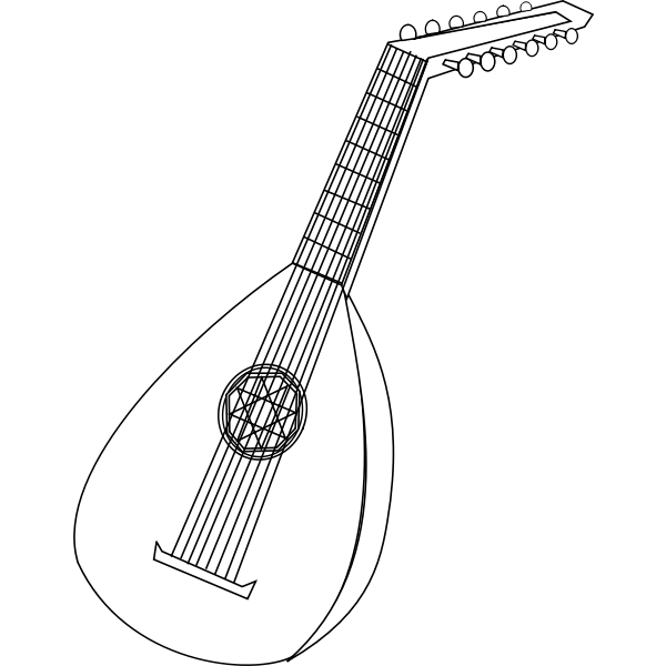 SVG Vector illustration of lute