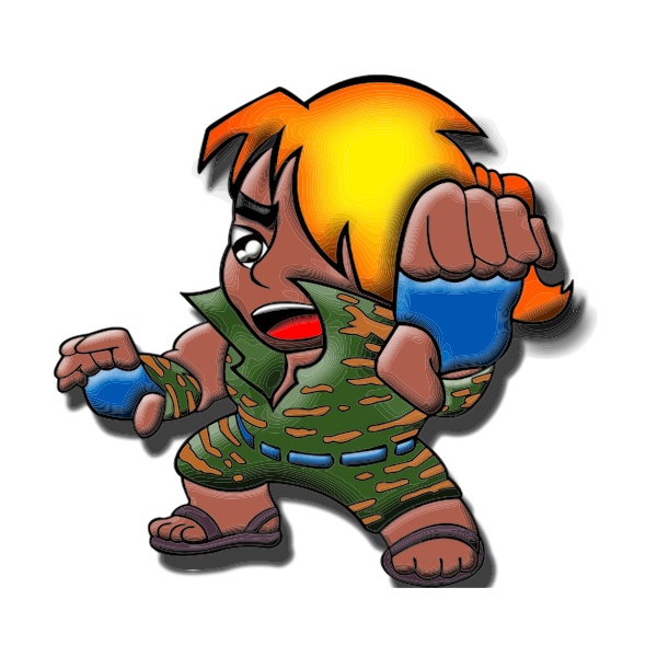 SVG Vector illustration of martial artist cartoon character