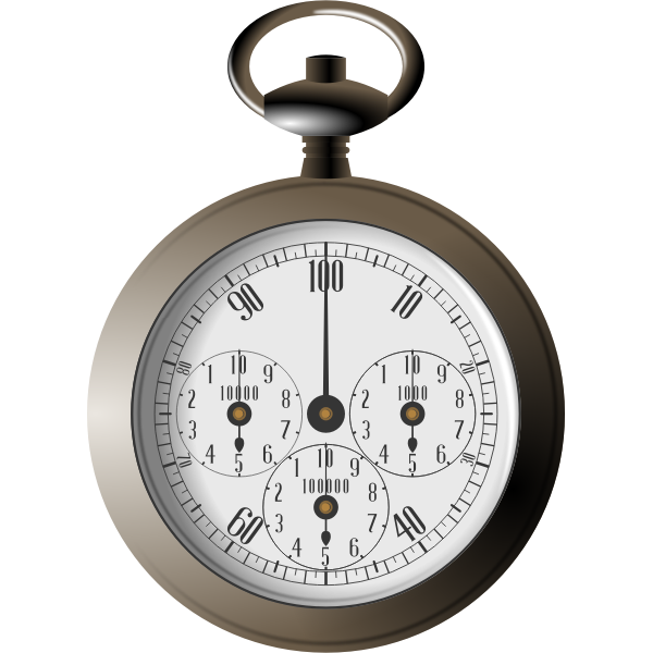 SVG Vector illustration of mechanical pedometer with keyring hook