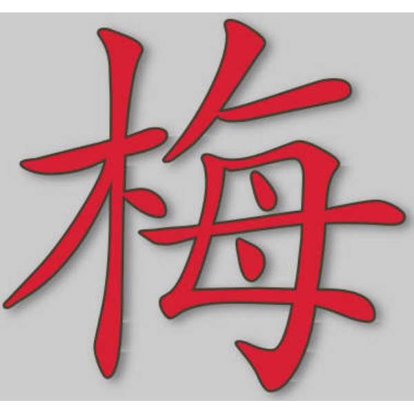 SVG Vector illustration of mei Chinese character