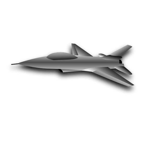 SVG Vector illustration of military aircraft