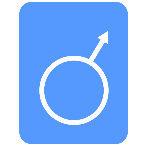 SVG Vector illustration of modern blue men039s toilet sign