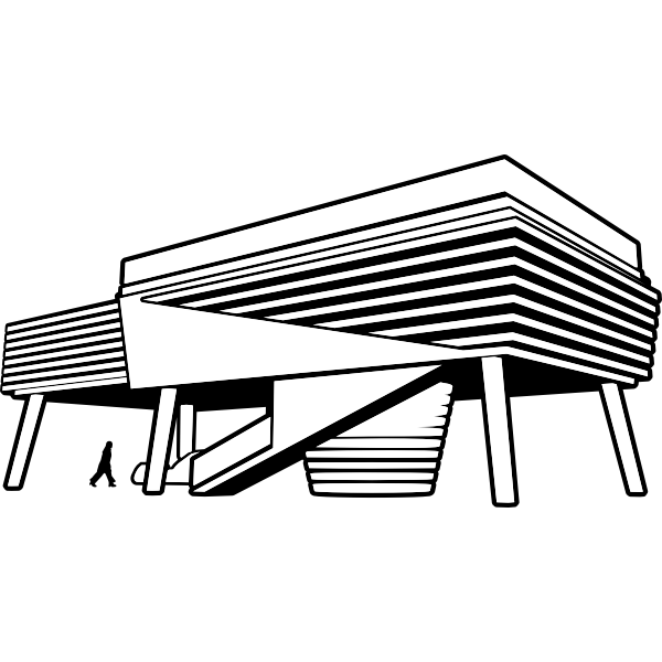 SVG Vector illustration of modern building