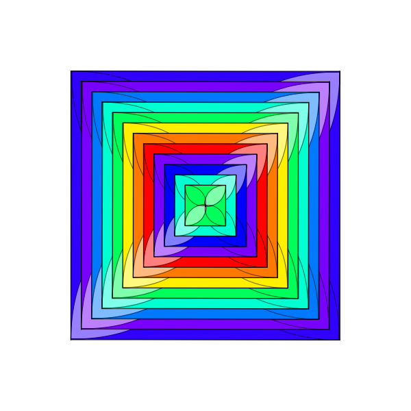 SVG Vector illustration of multicolor square