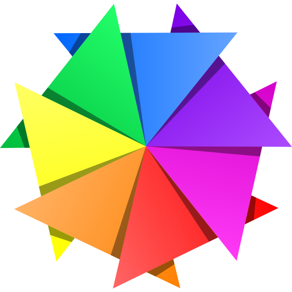 SVG Vector illustration of multicolor star