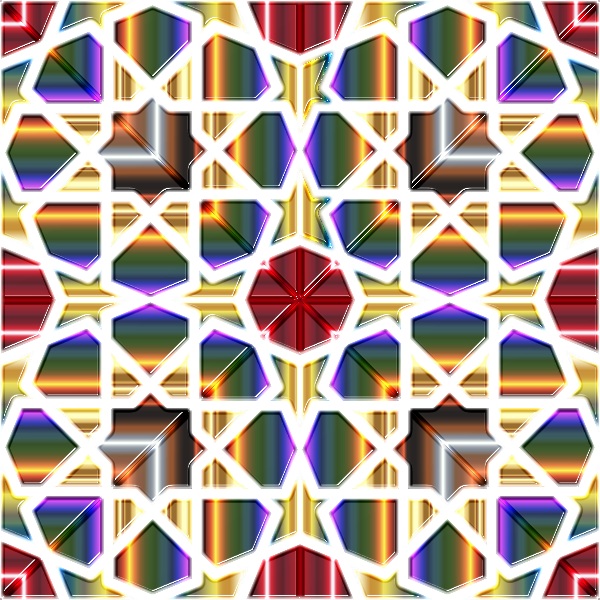 SVG Vector illustration of neon stars patterned tile
