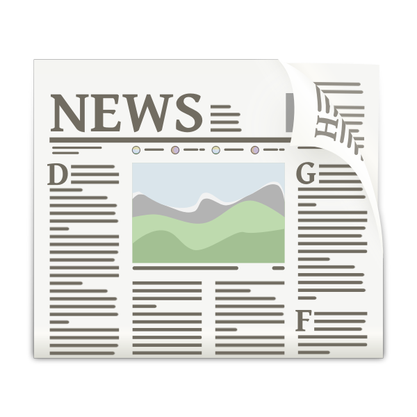 SVG Vector illustration of newspaper web icon