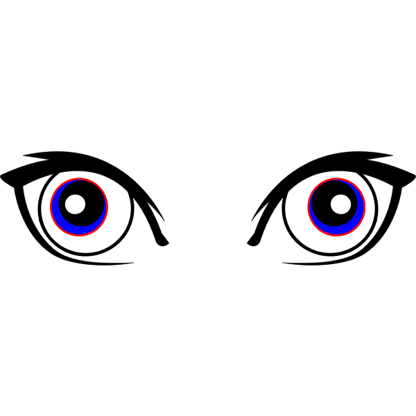 SVG Vector illustration of of female blue eyes