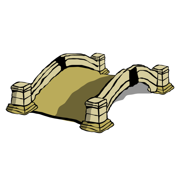 SVG Vector illustration of old stone bridge