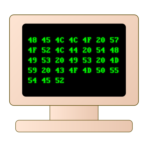 SVG Vector illustration of old style computer screen