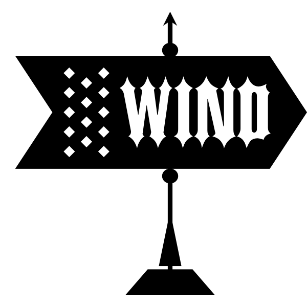 SVG Vector illustration of old style wind direction pointer