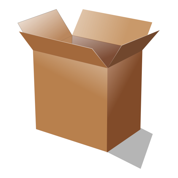 SVG Vector illustration of open cardboard box