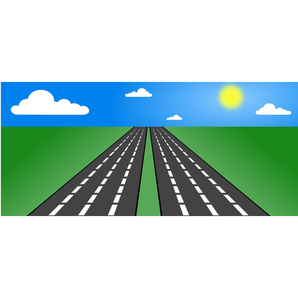 SVG Vector illustration of open road