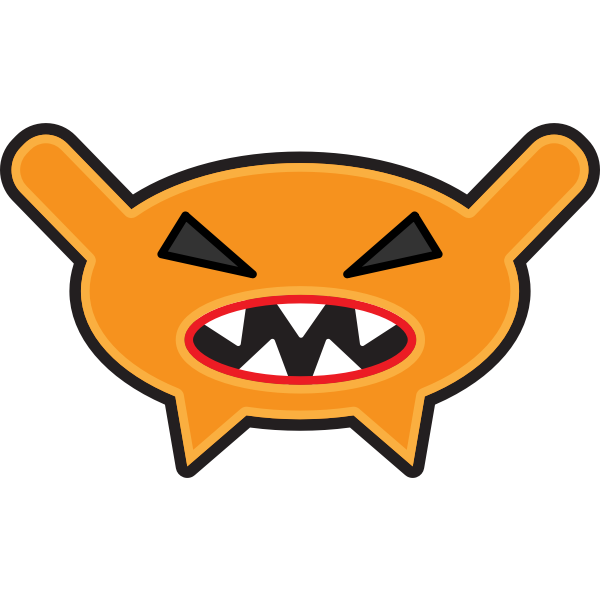 SVG Vector illustration of orange cartoon creature