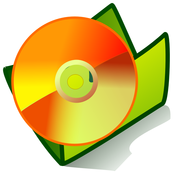 SVG Vector illustration of orange CD folder icon