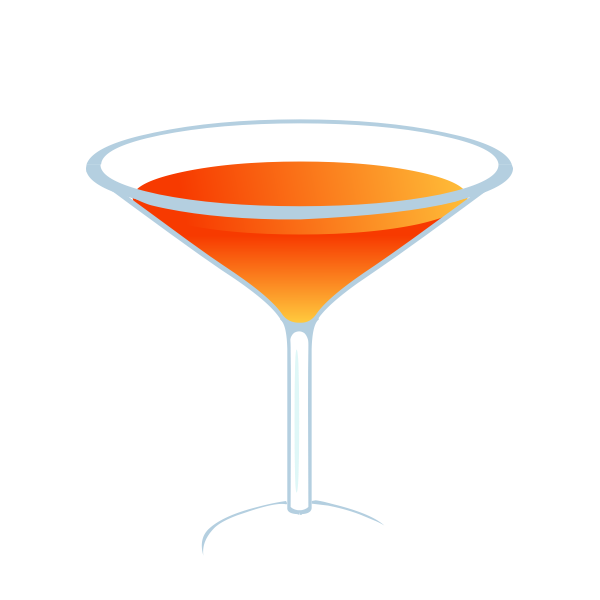 SVG Vector illustration of orange cocktail