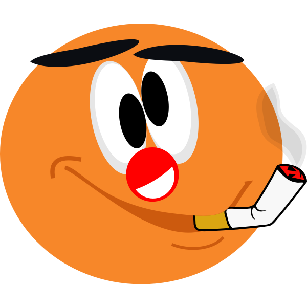 SVG Vector illustration of orange smiley emoticon