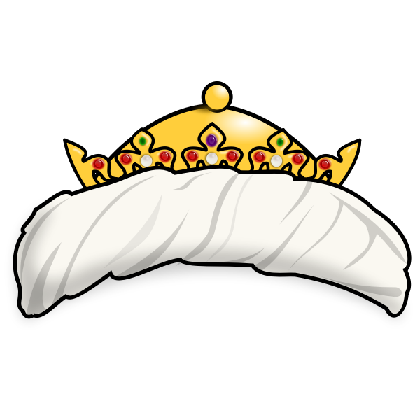 SVG Vector illustration of oriental crown