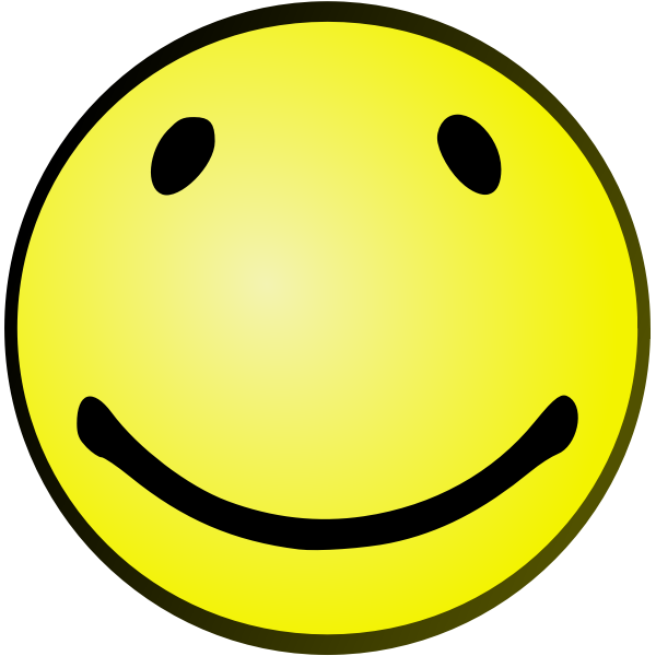 SVG Vector illustration of oval smiley face