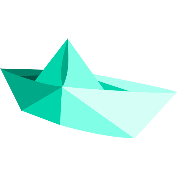 SVG Vector illustration of paper boat