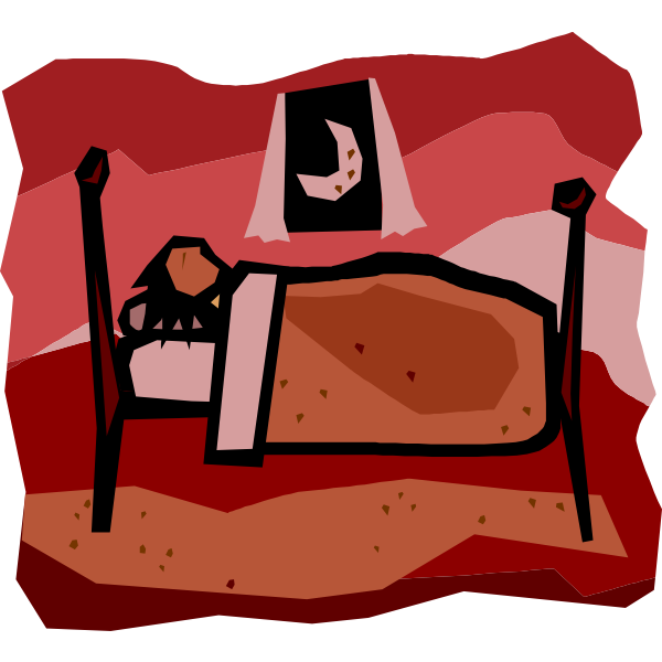 SVG Vector illustration of person sleeping