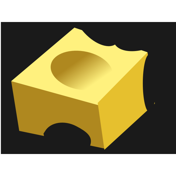 SVG Vector illustration of piece of cheese