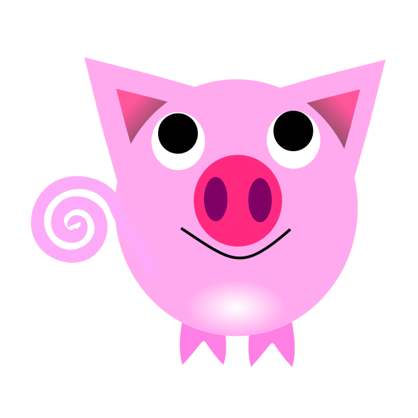 SVG Vector illustration of pig