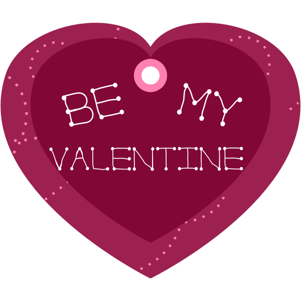SVG Vector illustration of pink heart