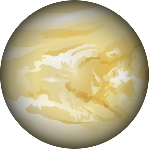 SVG Vector illustration of planet Venus in color