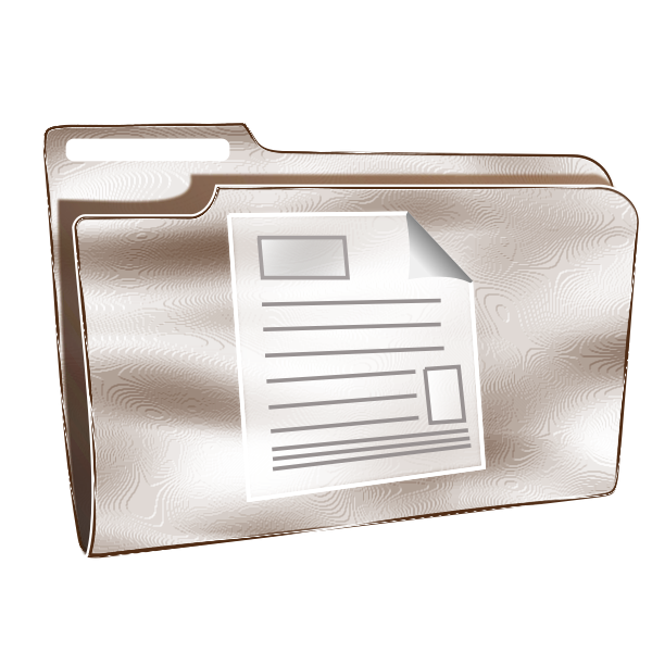 SVG Vector illustration of plastic folder with document icon