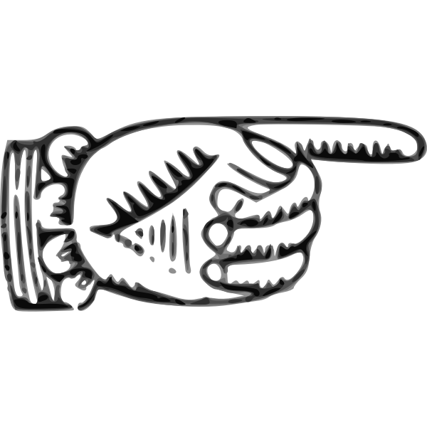 SVG Vector illustration of pointing hand