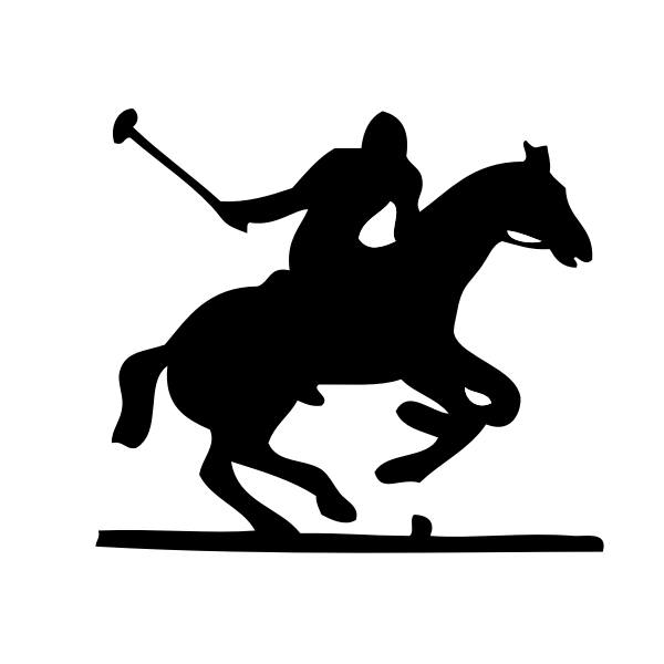 SVG Vector illustration of polo player