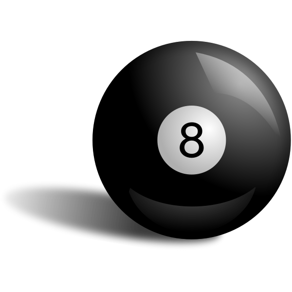 SVG Vector illustration of pool ball 8