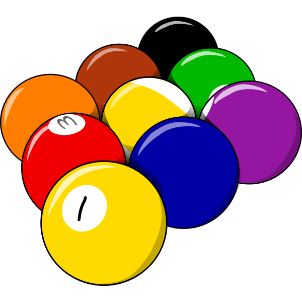 SVG Vector illustration of pool balls