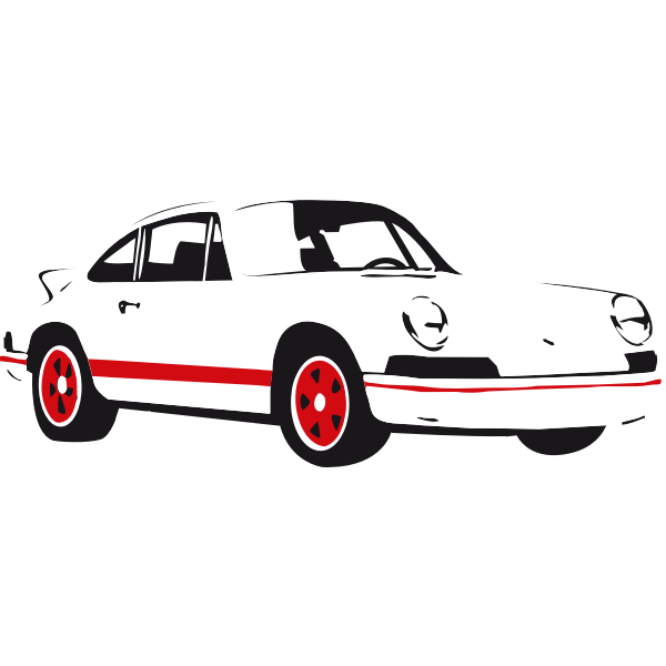 SVG Vector illustration of Porsche car